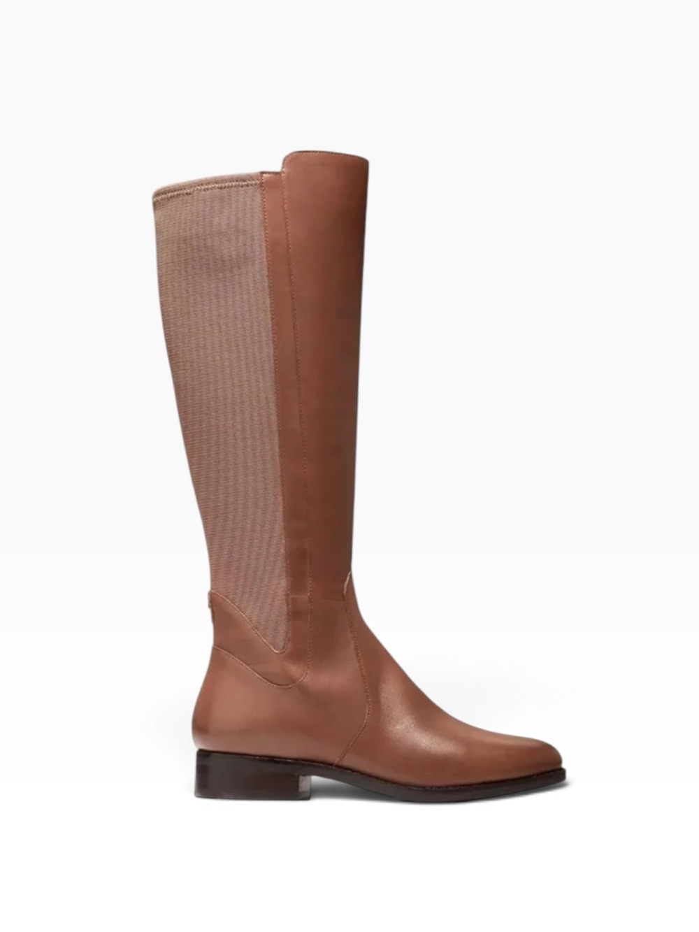 Cole Haan Noelle Chainstitch Leather/Stretch Knee-High Brown Boots – Sz 9B